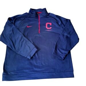 Nike Dri Fit Cleveland Gaurdians 1/4 Zip Sweater Men Size XXL